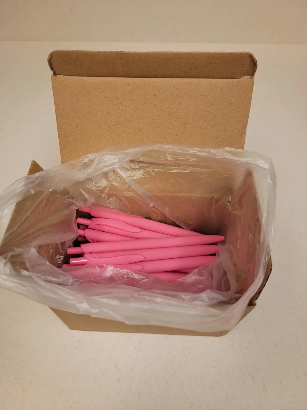 Set of 40 - Pink Click Ballpoint Pen - Med Point Black Ink